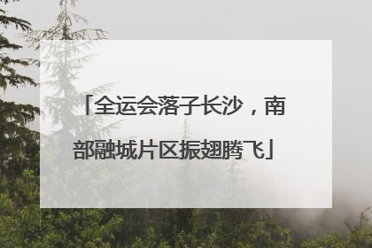 全运会落子长沙，南部融城片区振翅腾飞
