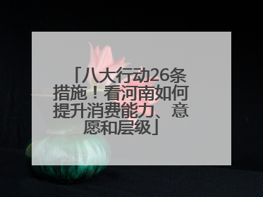 八大行动26条措施！看河南如何提升消费能力、意愿和层级