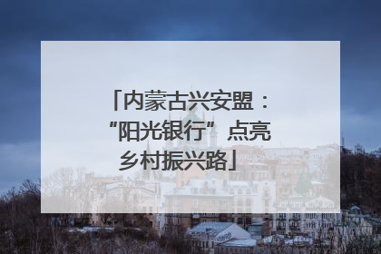 内蒙古兴安盟：“阳光银行”点亮乡村振兴路