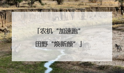 农机“加速跑” 田野“焕新颜”