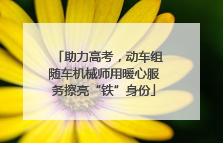 助力高考，动车组随车机械师用暖心服务擦亮“铁”身份