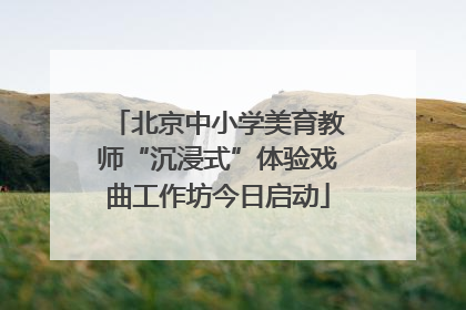 北京中小学美育教师“沉浸式”体验戏曲工作坊今日启动