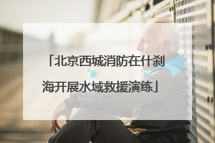 北京西城消防在什刹海开展水域救援演练