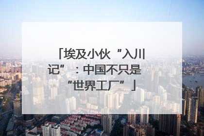 埃及小伙“入川记”：中国不只是“世界工厂”