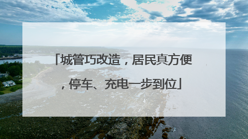 城管巧改造，居民真方便，停车、充电一步到位