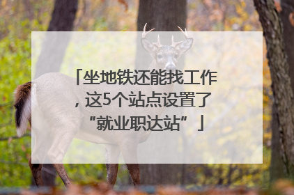 坐地铁还能找工作，这5个站点设置了“就业职达站”