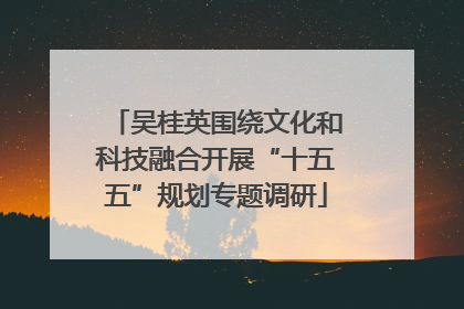吴桂英围绕文化和科技融合开展“十五五”规划专题调研