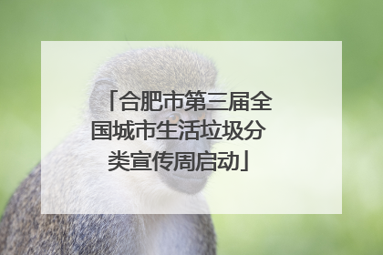 合肥市第三届全国城市生活垃圾分类宣传周启动