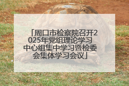 周口市检察院召开2025年党组理论学习中心组集中学习暨检委会集体学习会议