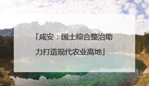 咸安：国土综合整治助力打造现代农业高地