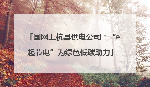 国网上杭县供电公司：“e起节电”为绿色低碳助力