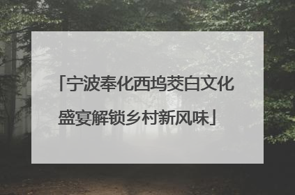 宁波奉化西坞茭白文化盛宴解锁乡村新风味