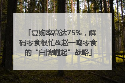 复购率高达75%，解码零食很忙&赵一鸣零食的“白牌崛起”战略