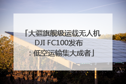 大疆旗舰级运载无人机DJI FC100发布：低空运输集大成者
