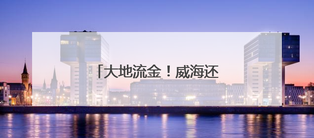 大地流金！威海还有片金色海洋！