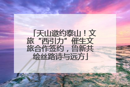 天山邀约泰山！文旅“西引力”催生文旅合作签约，鲁新共绘丝路诗与远方