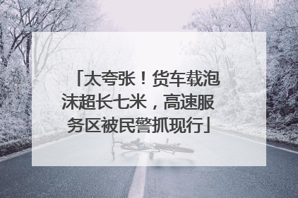 太夸张！货车载泡沫超长七米，高速服务区被民警抓现行
