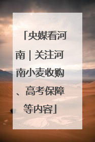 央媒看河南｜关注河南小麦收购、高考保障等内容