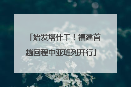 始发塔什干！福建首趟回程中亚班列开行