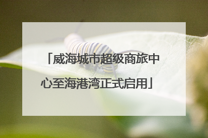 威海城市超级商旅中心至海港湾正式启用