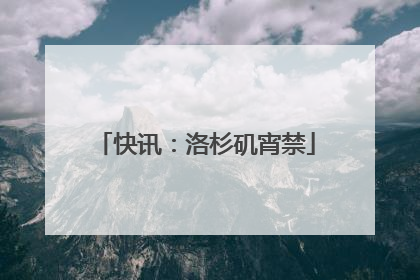 快讯：洛杉矶宵禁