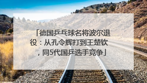 德国乒乓球名将波尔退役：从孔令辉打到王楚钦，同5代国乒选手竞争