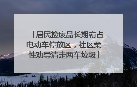 居民捡废品长期霸占电动车停放区，社区柔性劝导清走两车垃圾