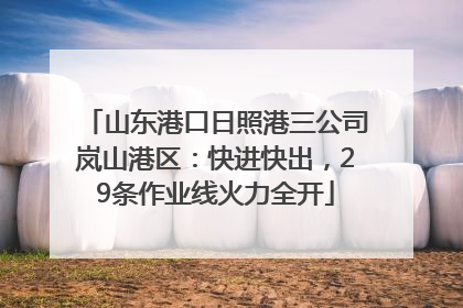 山东港口日照港三公司岚山港区：快进快出，29条作业线火力全开