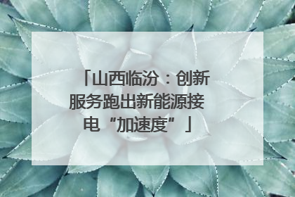 山西临汾：创新服务跑出新能源接电“加速度”