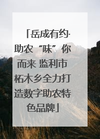 岳成有约·助农“味”你而来 监利市柘木乡全力打造数字助农特色品牌