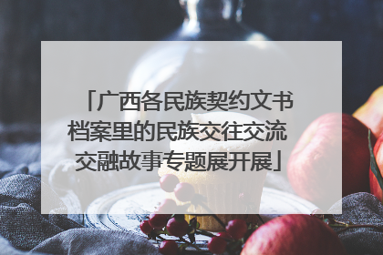 广西各民族契约文书档案里的民族交往交流交融故事专题展开展