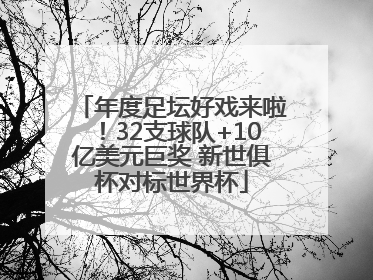 年度足坛好戏来啦！32支球队+10亿美元巨奖 新世俱杯对标世界杯