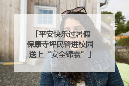 平安快乐过暑假 保康寺坪民警进校园送上“安全锦囊”