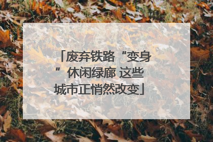 废弃铁路“变身”休闲绿廊 这些城市正悄然改变