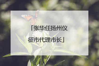 张华任扬州仪征市代理市长