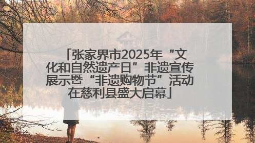 张家界市2025年“文化和自然遗产日”非遗宣传展示暨“非遗购物节”活动在慈利县盛大启幕