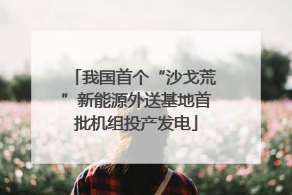 我国首个“沙戈荒”新能源外送基地首批机组投产发电