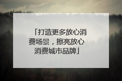 打造更多放心消费场景，擦亮放心消费城市品牌