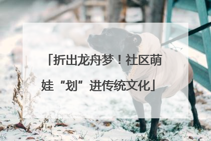 折出龙舟梦！社区萌娃“划”进传统文化