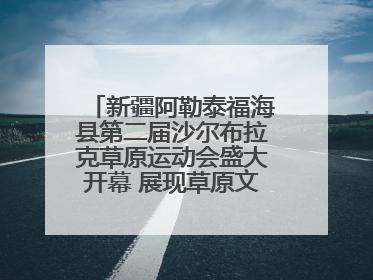 新疆阿勒泰福海县第二届沙尔布拉克草原运动会盛大开幕 展现草原文化魅力