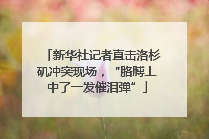 新华社记者直击洛杉矶冲突现场，“胳膊上中了一发催泪弹”