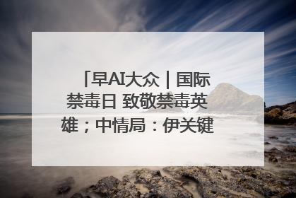早AI大众｜国际禁毒日 致敬禁毒英雄；中情局：伊关键核设施被摧毁