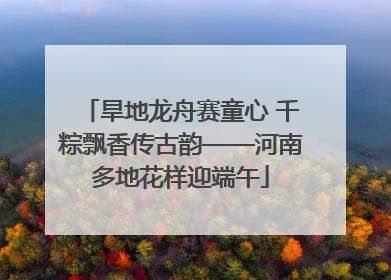 旱地龙舟赛童心 千粽飘香传古韵——河南多地花样迎端午