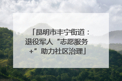 昆明市丰宁街道：退役军人“志愿服务+”助力社区治理