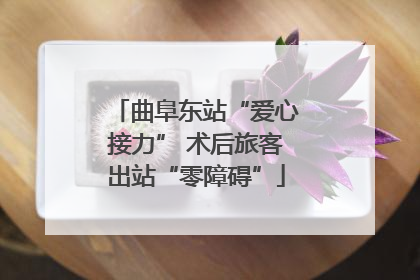 曲阜东站“爱心接力” 术后旅客出站“零障碍”