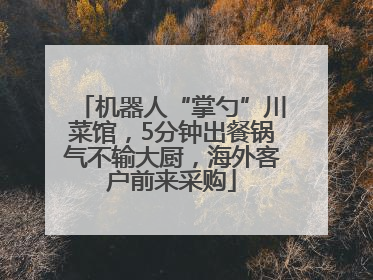 机器人“掌勺”川菜馆，5分钟出餐锅气不输大厨，海外客户前来采购