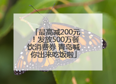 最高减200元！发放500万餐饮消费券 青岛喊你出来吃饭啦