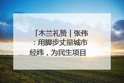 木兰礼赞｜张伟：用脚步丈量城市经纬，为民生项目按下“加速键”