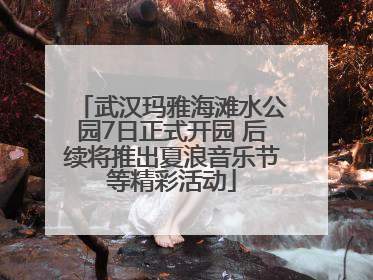 武汉玛雅海滩水公园7日正式开园 后续将推出夏浪音乐节等精彩活动