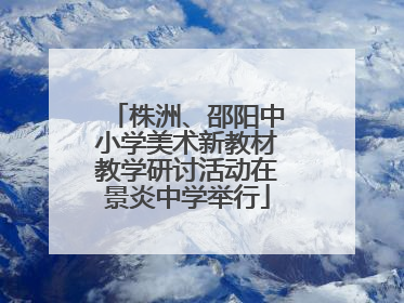 株洲、邵阳中小学美术新教材教学研讨活动在景炎中学举行